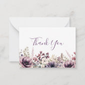 Carte De Correspondance Chic Lavender Peony Merci Floral (Devant)