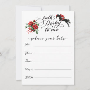 Carte De Correspondance Chic Parler Derby Me Course Horse Party Equestrio