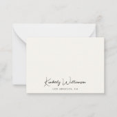 Carte De Correspondance Chic Signature Script Monogram Cream (Devant)