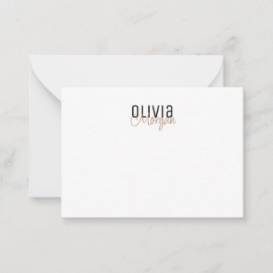 Carte De Correspondance Chic Simple Font Duo