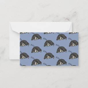Carte De Correspondance Chien Animal Dormant Miniature Schnauzer Amateur d
