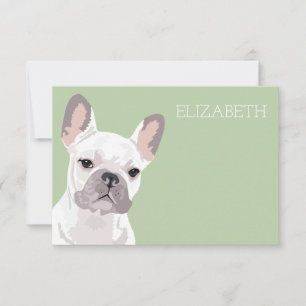 Carte De Correspondance Chien blanc français jote français