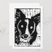 Carte De Correspondance Chien cousu (Devant / Derrière)