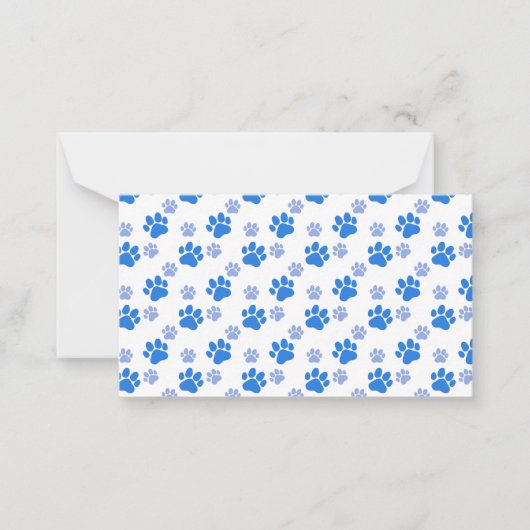 Carte De Correspondance Chien Empreinte de patte Simple Amoureux des anima (Devant)