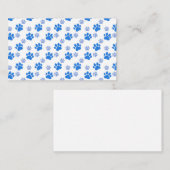 Carte De Correspondance Chien Empreinte de patte Simple Amoureux des anima (Devant / Derrière)