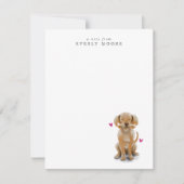 Carte De Correspondance Chien mignon avec os (Devant)