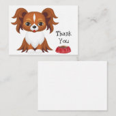 Carte De Correspondance Chien papillon (Devant / Derrière)