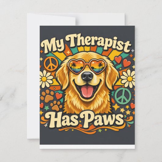 Carte De Correspondance Chien Retriever Doré Drôle  (Dos)