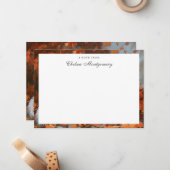 Carte De Correspondance Chien Samoyé Nom personnalisé Automne (Devant/Arrière en situation)