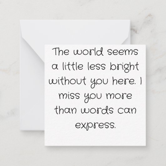 Carte De Correspondance Chien - Vous me manquez (Dos)