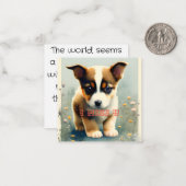 Carte De Correspondance Chien - Vous me manquez (Devant/Arrière en situation)