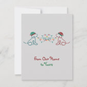 Carte De Correspondance Chiens jouant avec la fête de Noël (Devant)