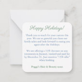 Carte De Correspondance Chinoiserie Chic Client Noël (Dos)