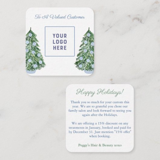 Carte De Correspondance Chinoiserie Chic Company Logo Joyeux Noël (Devant / Derrière)