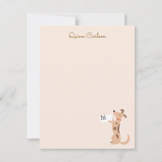 Carte De Correspondance Chiot (Devant)