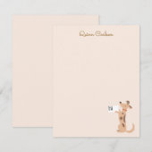 Carte De Correspondance Chiot (Devant / Derrière)