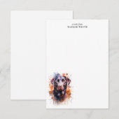 Carte De Correspondance Chocolat sucré Labrador Merci de récupération (Devant / Derrière)