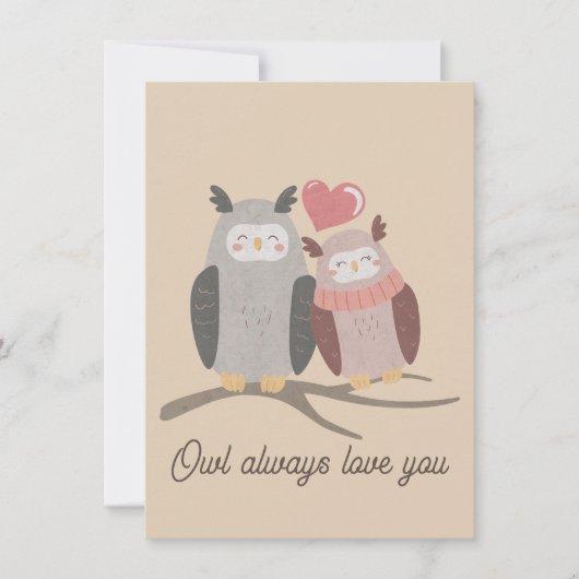 Carte De Correspondance Chouette t'aime toujours (Devant)