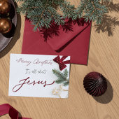 Carte De Correspondance Christmas Card: Merry Christmas it's about Jesus.