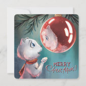 Carte De Correspondance Christmas card - reflection - by Monika Marzec (Devant)