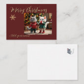 Carte De Correspondance Christmas Card – Tom & Luna Holiday Lights Scene (Devant / Derrière)