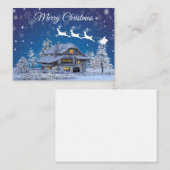 Carte De Correspondance Chute de neige à Noël (Devant / Derrière)