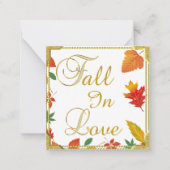 Carte De Correspondance Chute en amour Feuille d'érable Couple de feuillag (Devant)