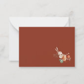 Carte De Correspondance Chute en amour fleurs aquarelle nuptiale (Dos)