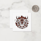 Carte De Correspondance Cible de fléchettes Feu Taureau Taureau Design spé (Devant/Arrière en situation)