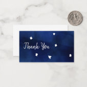 Carte De Correspondance Ciel de minuit avec étoiles (Devant/Arrière en situation)