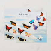 Carte De Correspondance Ciel papillon  (Devant / Derrière)