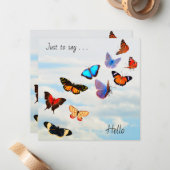 Carte De Correspondance Ciel papillon  (Devant/Arrière en situation)