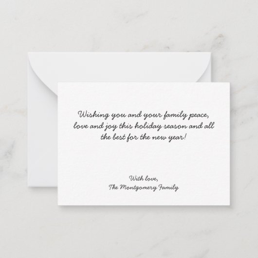 Carte De Correspondance Cinnamon Roll Photo Christmas Holiday Card (Dos)