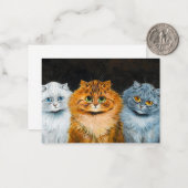 Carte De Correspondance Cinq chats de Louis Wain (Devant/Arrière en situation)