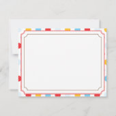 Carte De Correspondance Circus Party Flat Remerciements Note (Dos)