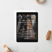 Carte De Correspondance Citation d'affirmation chrétienne et Bible corresp (Devant/Arrière en situation)