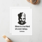 Carte De Correspondance Citation De Confucius (Devant/Arrière en situation)