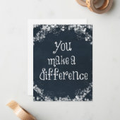 Carte De Correspondance Citation de différence (Devant/Arrière en situation)