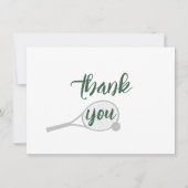 Carte De Correspondance Citation de Merci de tennis amusant (Devant)