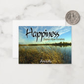 Carte De Correspondance Citation Inspirationnelle Aristote "Bonheur" (Devant/Arrière en situation)