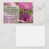 Carte De Correspondance Citation Inspirationnelle d'Abraham Lincoln "L'ave (Devant / Derrière)