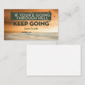 Carte De Correspondance Citation inspirée de Winston Churchill "Continuez" (Devant / Derrière)