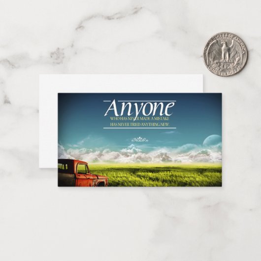 Carte De Correspondance Citation inspirée "Faire des erreurs" (Devant/Arrière en situation)