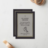 Carte De Correspondance Citation motivationnelle de papillon funéraire (Devant/Arrière en situation)