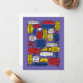 Carte De Correspondance Citations FRIENDS™ (Devant/Arrière en situation)