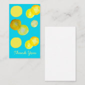 Carte De Correspondance Citron jaune cercle (Devant / Derrière)