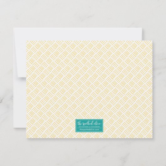 Carte De Correspondance Citron jaune et vert (Dos)