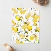 Carte De Correspondance citrons aquarelle 17 (Devant/Arrière en situation)