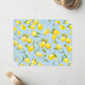 Carte De Correspondance citrons aquarelle 4 (Devant/Arrière en situation)