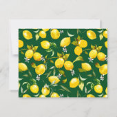 Carte De Correspondance citrons d'aquarelle 9 (Dos)